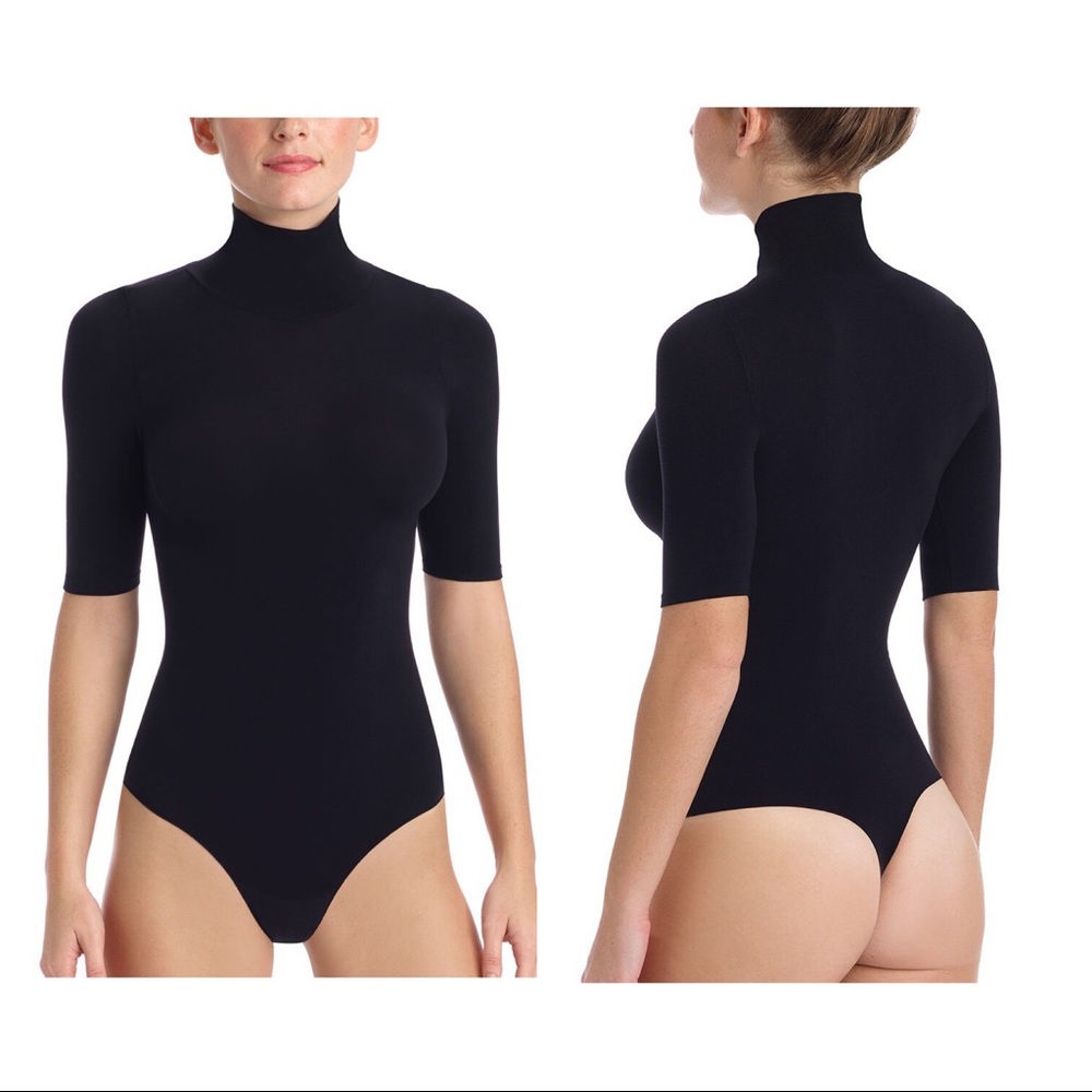 Commando Ballet Short Sleeve Turtleneck Bodysuit - Picture 2 of 9